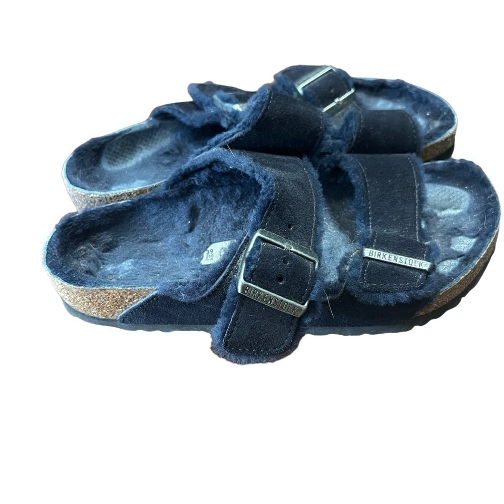 3/$30 ☀️ Birkenstock Arizona Shearling Night Suede Blue - Picture 3 of 8